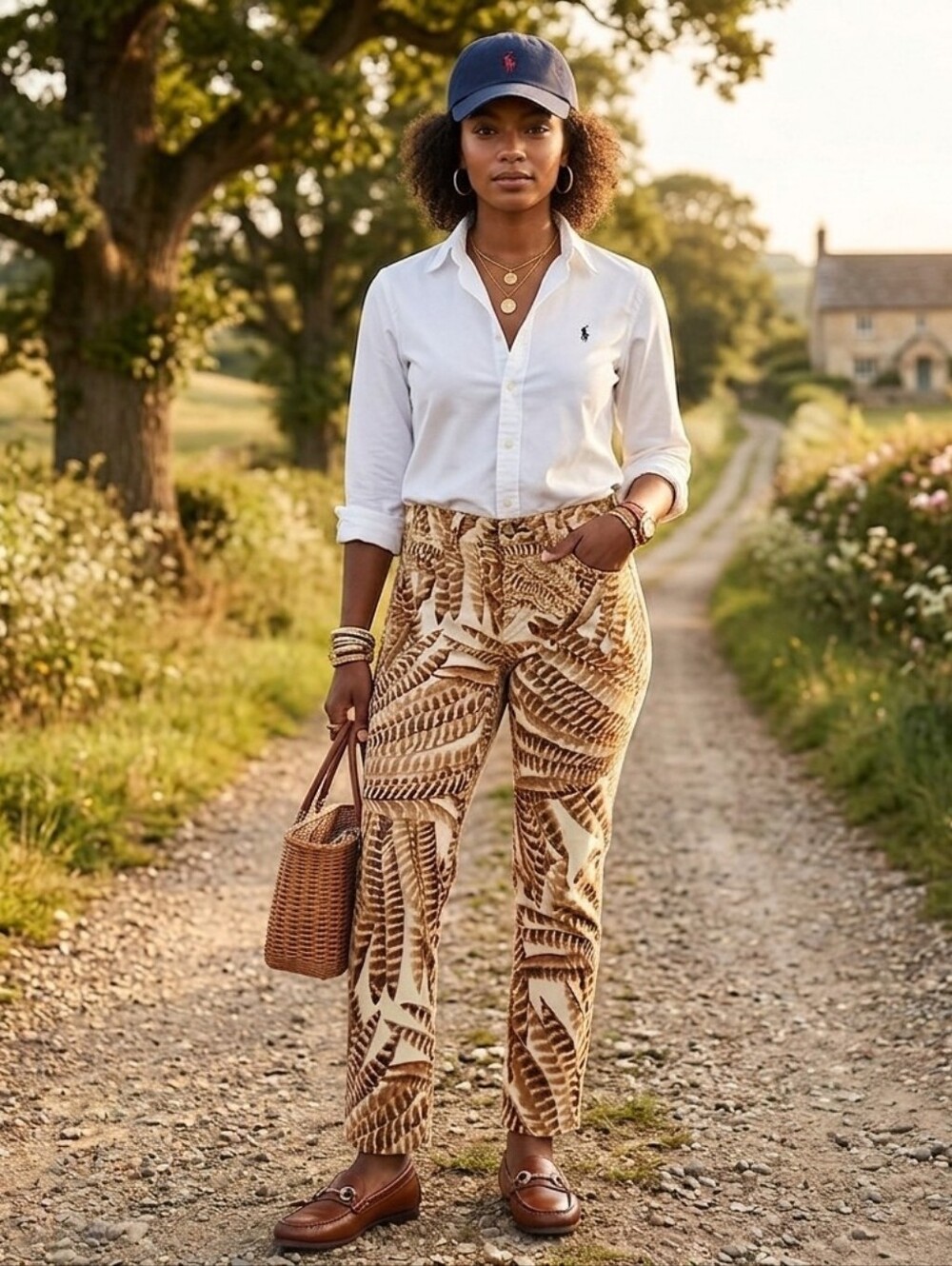 RALPH LAUREN Pantalon D'exception Imprimé De Plumes Sophistiqué